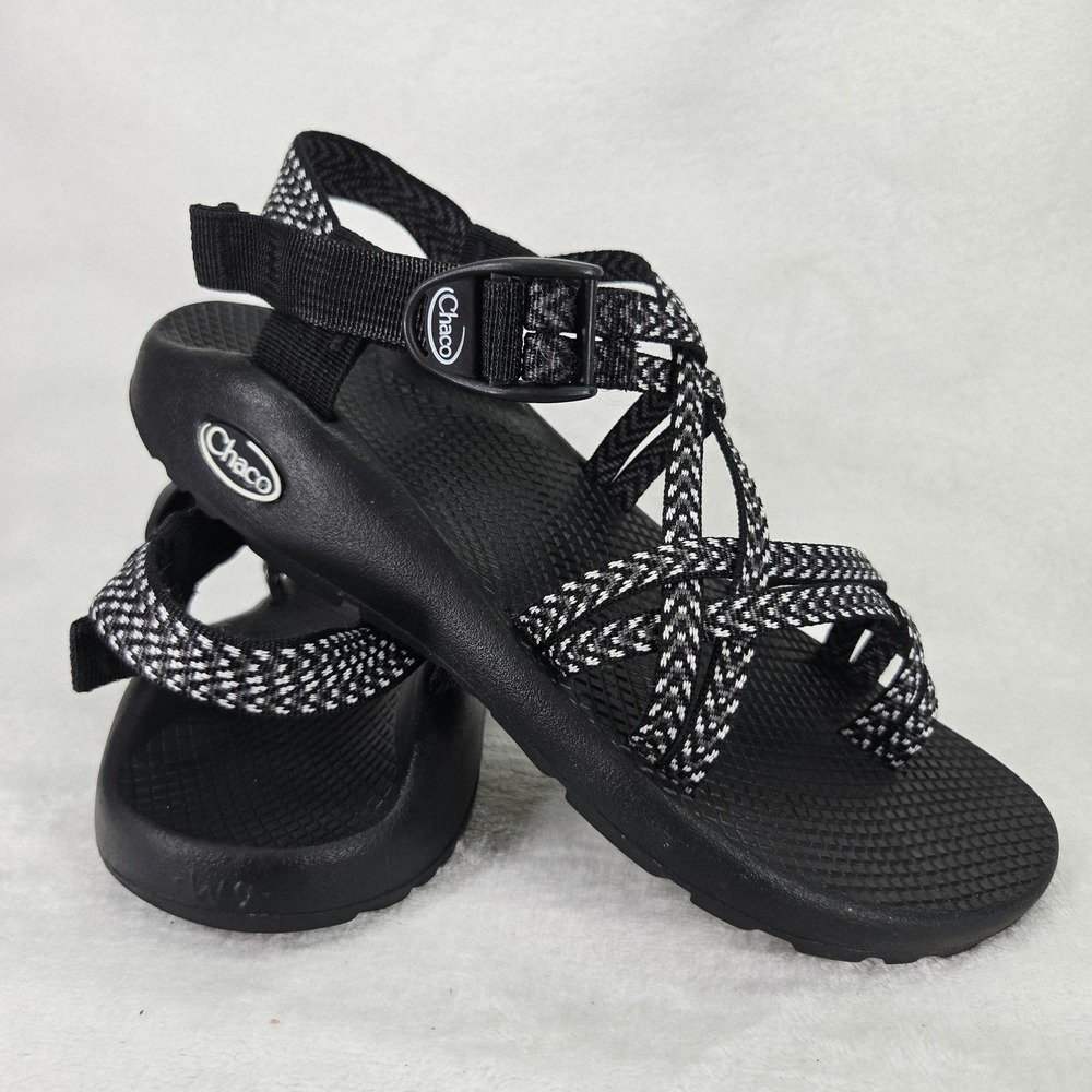 Chaco Sandals Womens 9 Black ZX/1 Strappy Adjustable Ankle Strap Outdoor‎ Hiking